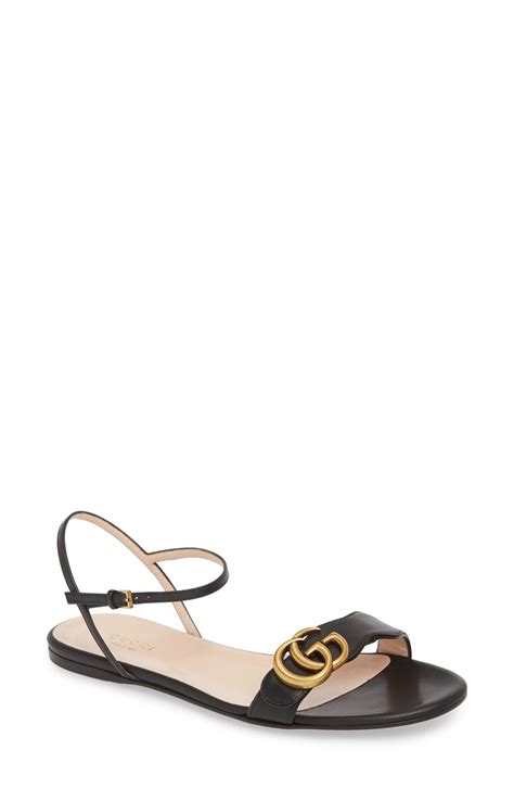 quarter strap flat sandal gucci|women's gucci sandals.